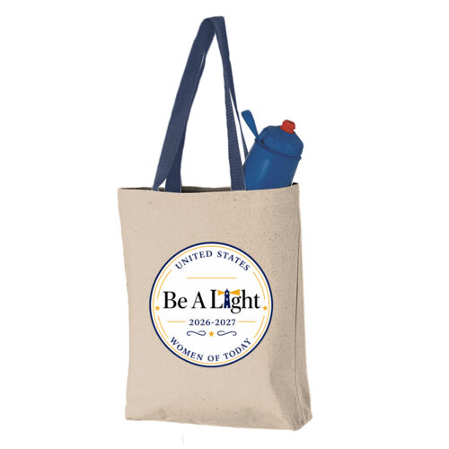 11L Canvas Tote with Contrast-Color Handles Thumbnail